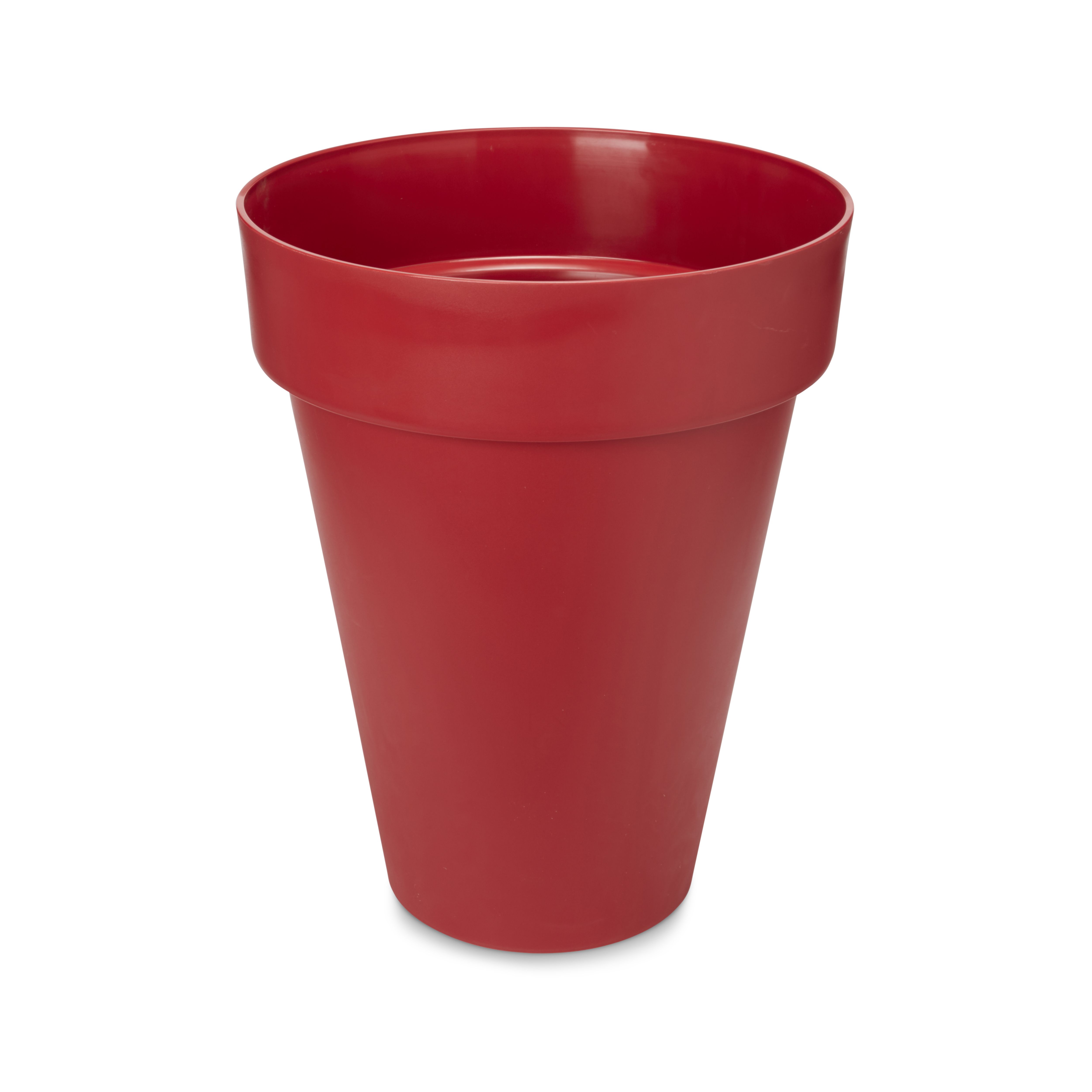 Blooma Nurgul Matt Red Plastic Plant pot (Dia) 40cm, (H)57.7cm, 60L