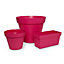 Blooma Nurgul Pink Plastic Circular Plant pot (Dia)100cm