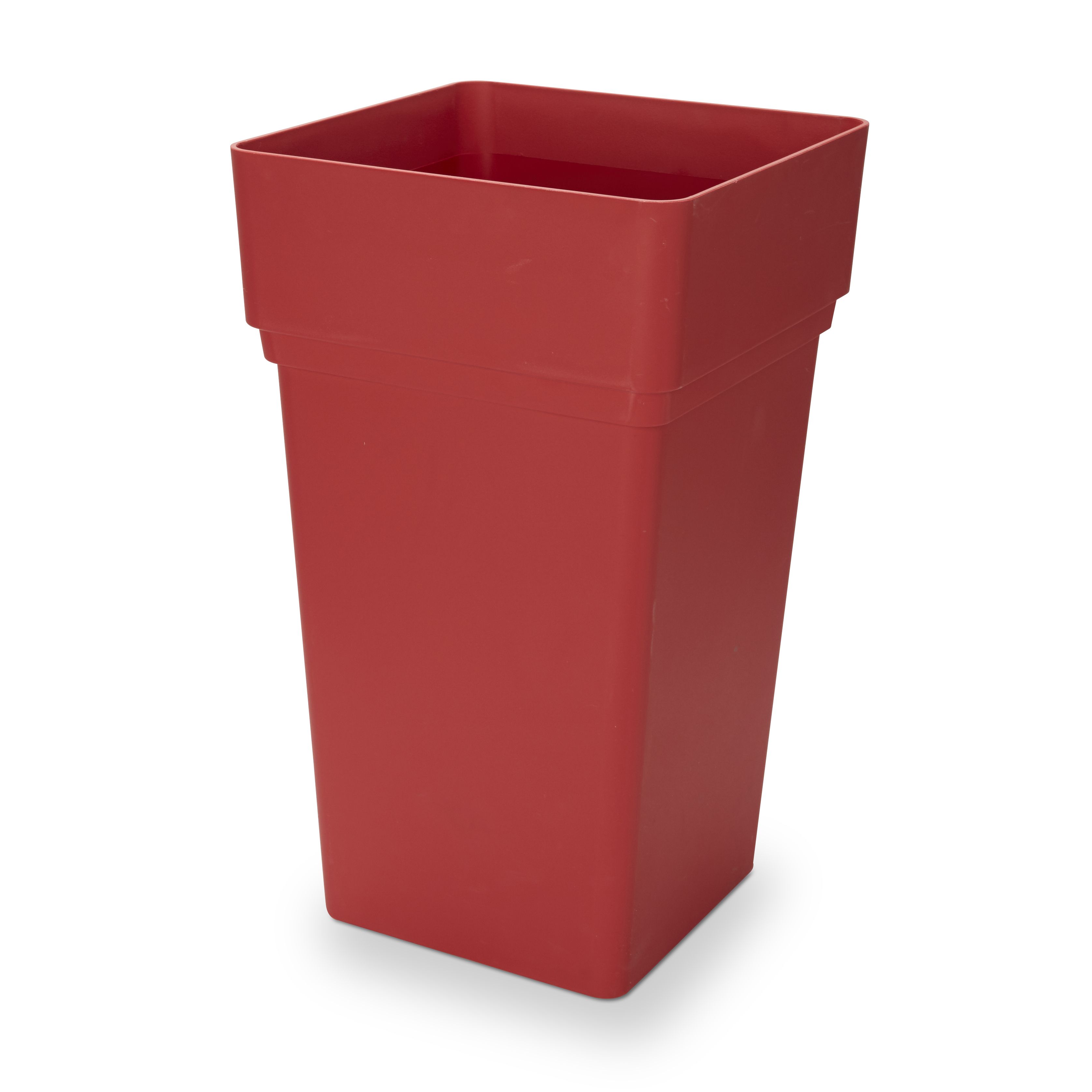 Blooma Nurgul Red Plastic Square Plant pot (Dia) 38cm, (H)65cm, 70L