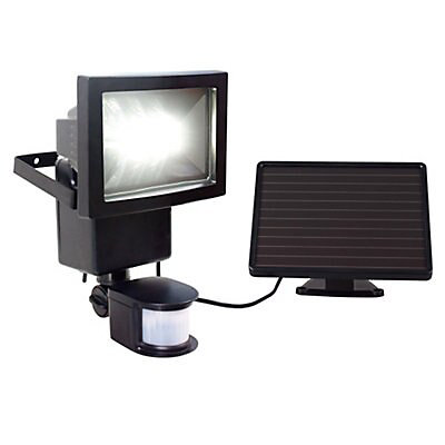Blooma Blooma Colwood Black Battery Powered Ice White Outdoor LED PIR Floodlight 200lm 