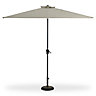 Blooma Pali (W) 1.24m (H) 2.42m Light grey Cantilever parasol