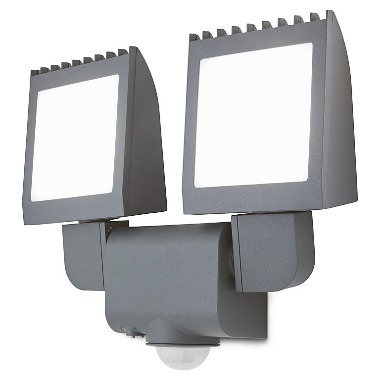 Blooma Blooma LED PIR Motion Sensor Outdoor Wall Light Parksville Matt Charcoal Grey 3663602893653 