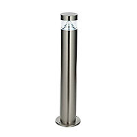 Blooma Pelias Stainless steel effect Mains-powered 1 lamp LED Outdoor Post light (H)500mm