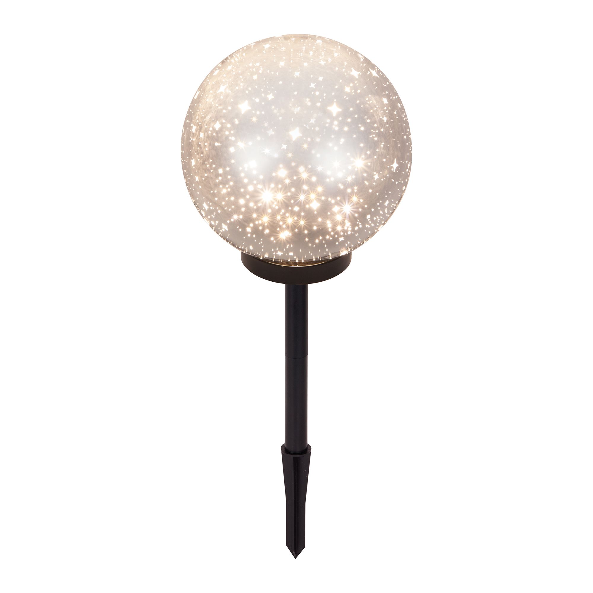 Blooma Penia Glitter effect LED Outdoor Ball light (D)200mm £8 at B&Q
