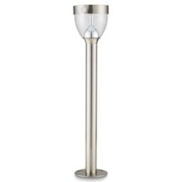 Blooma Penticton Silver effect Solar-powered Integrated LED Outdoor Post light