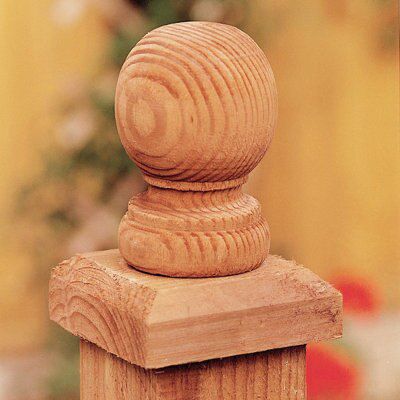 Blooma Pine Ball top Post cap (W)100mm