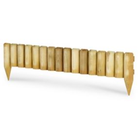 Blooma Pine Vertical log edging, (H)150mm (L)1m