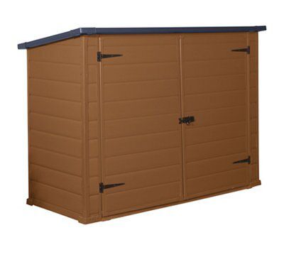 Plastic outdoor bike deals storage