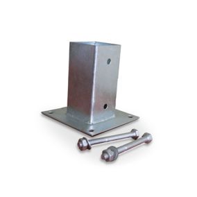 Blooma Plate Steel Post support (L)90mm (W)90mm