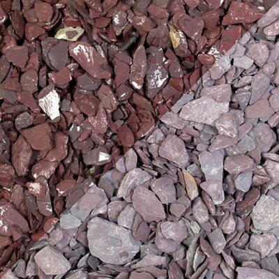 Blooma Plum 10-30mm Slate Decorative chippings, Large Bag, 0.3m²