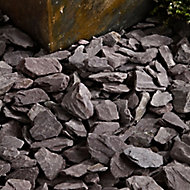 Blooma Plum 30-60mm Slate Decorative chippings, Large 22.5kg Bag