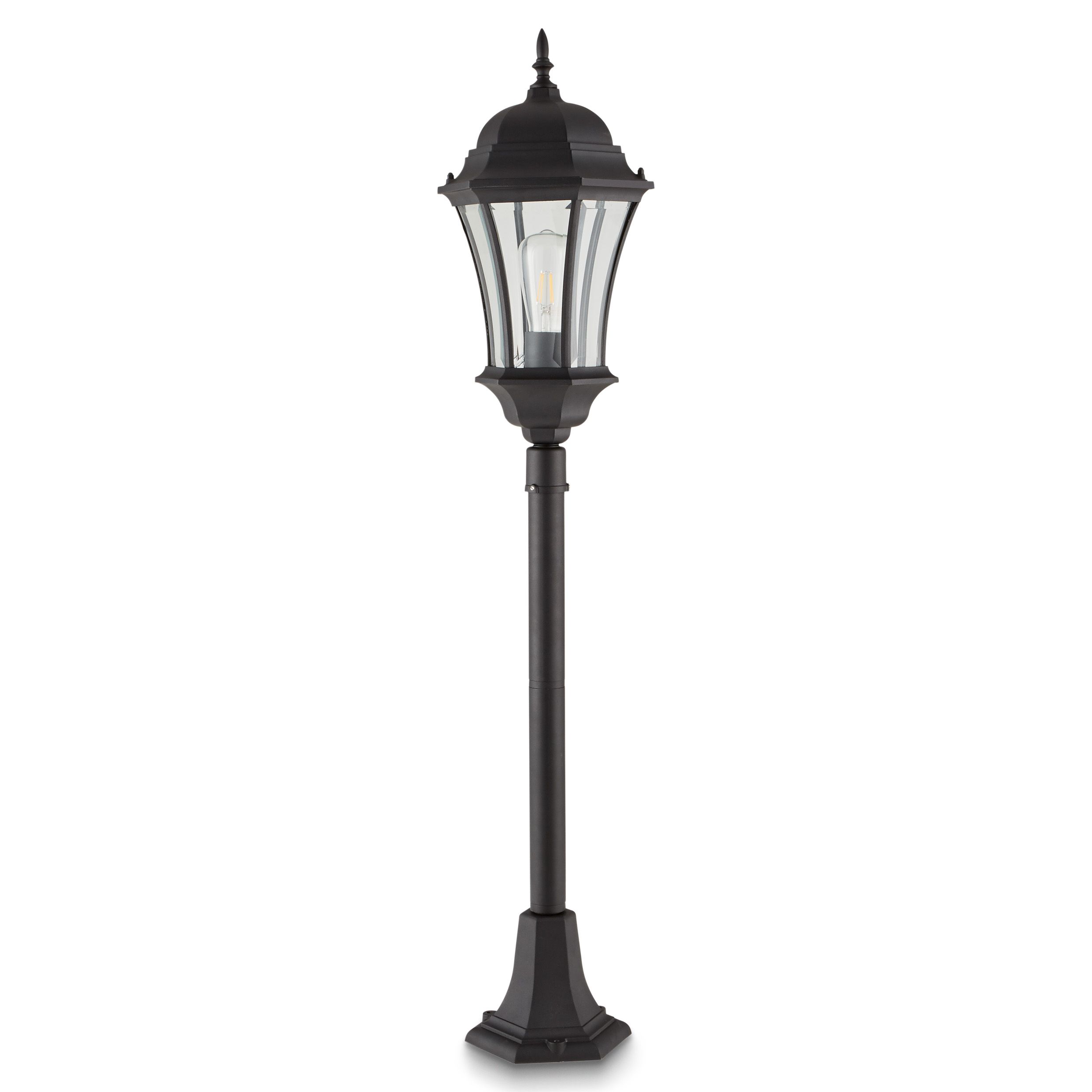 Blooma Richelieu Black Mains-powered 1 Lamp Halogen 6 Faces Post ...