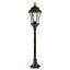 Blooma Richelieu Gold effect Mains-powered 1 lamp Halogen 6 faces Post lantern (H)1100mm