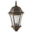 Blooma Richelieu Gold effect Mains-powered 1 lamp Halogen 6 faces Post lantern (H)570mm