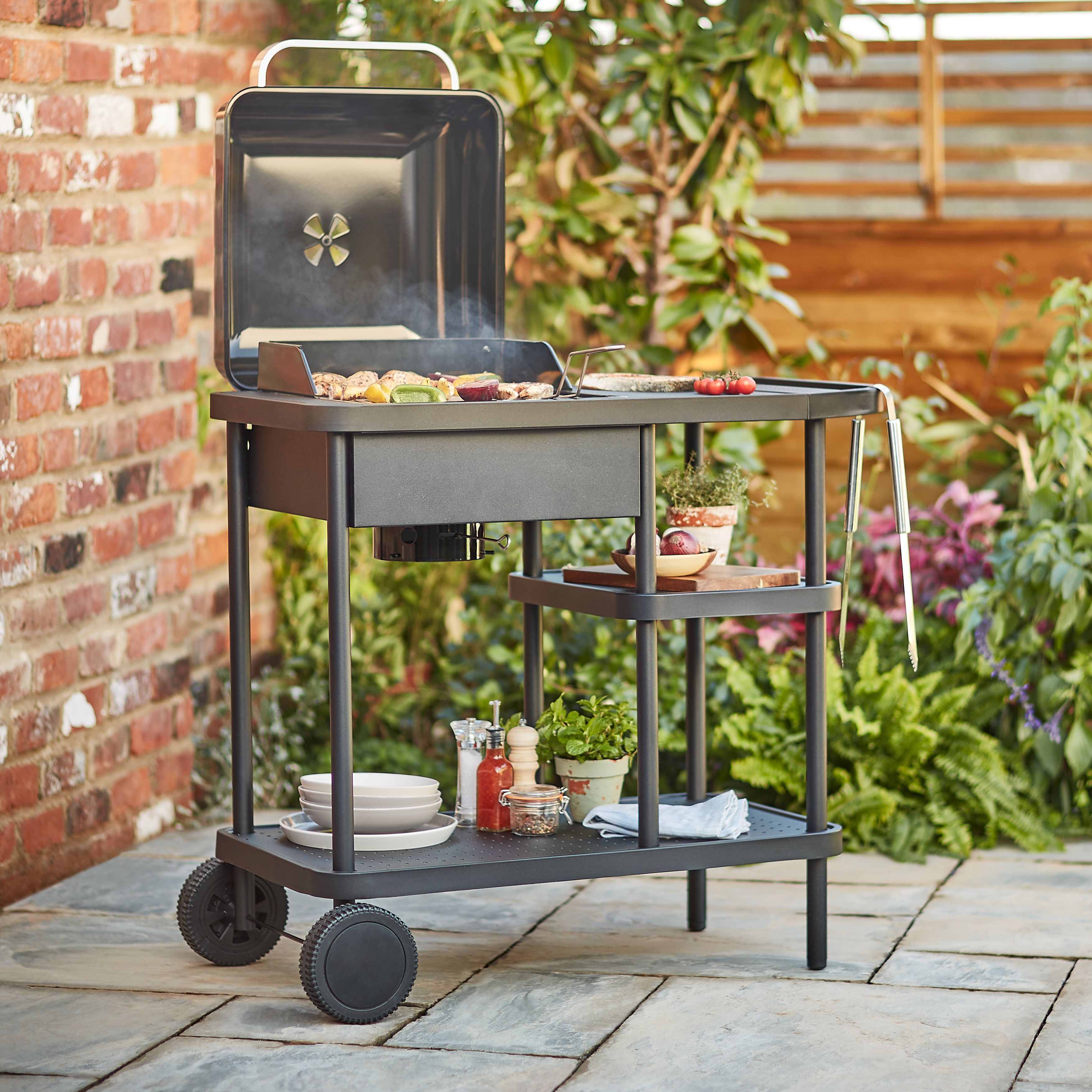 Blooma Rockwell 210 Black Charcoal Barbecue | DIY at B&Q