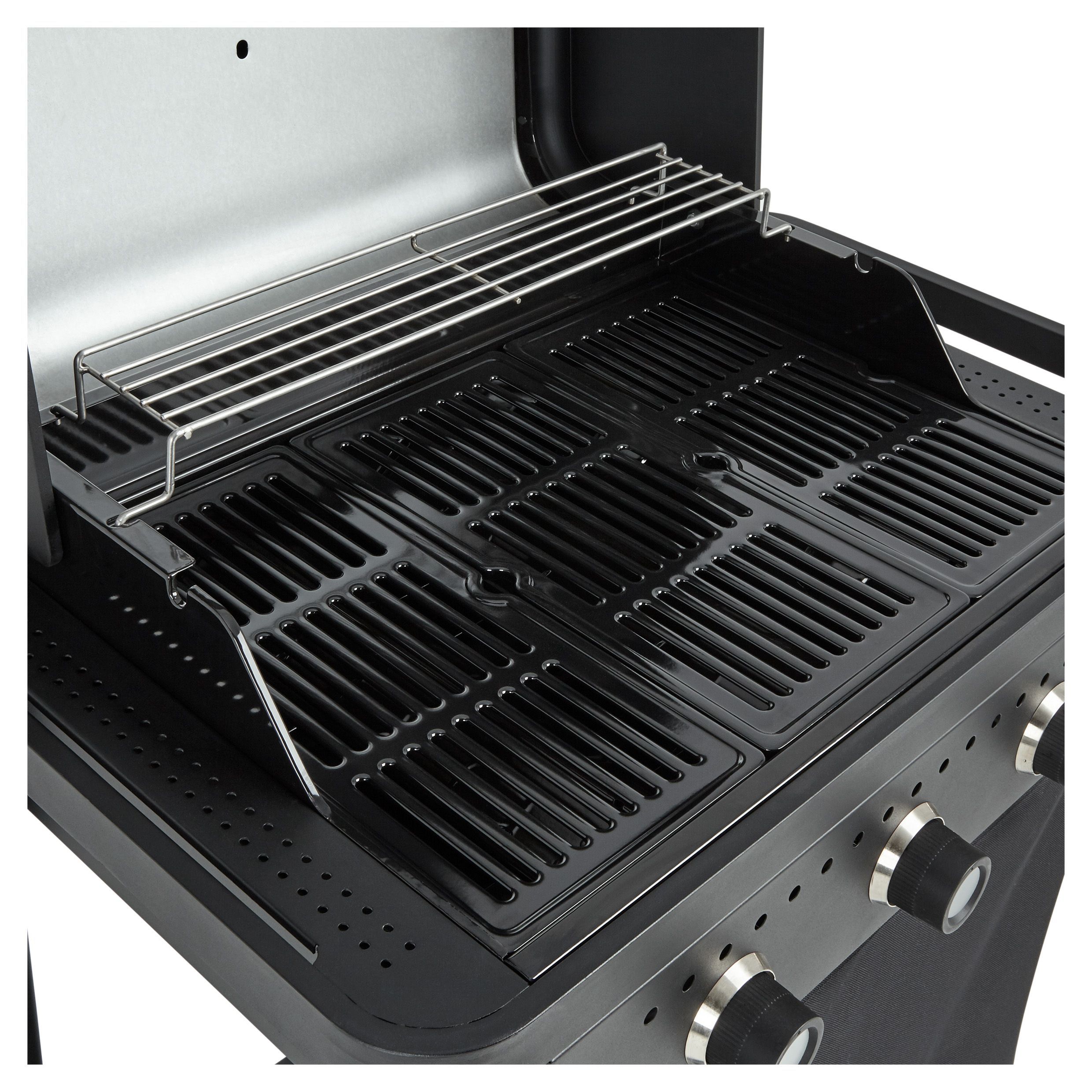 Blooma Rockwell 300 3 burner Gas Black Barbecue | DIY at B&Q