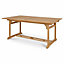 Blooma Roscana Natural teak Wooden 6 seater Extendable Table