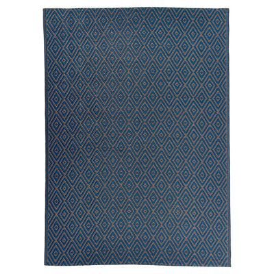 Blooma Rural Concrete & indigo Geometric Medium Indoor & outdoor Rug, (L)170cm x (W)120cm of 1
