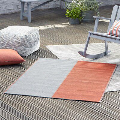Blooma Rural Concrete & terracotta Colour block Medium Indoor & outdoor ...