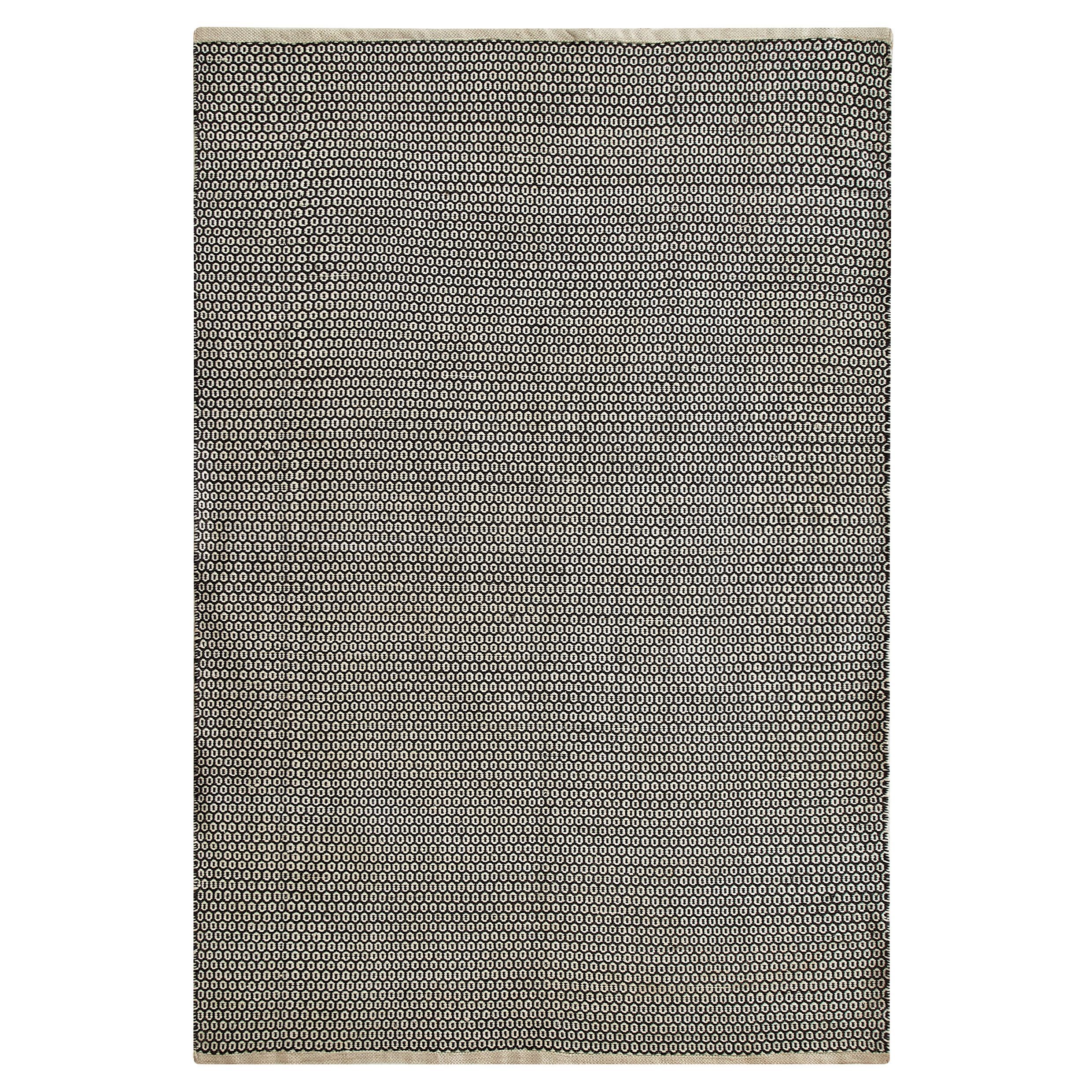 Blooma Rural Dark grey Goose eye Medium Rug, (L)170cm x (W)120cm