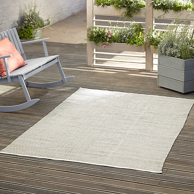Blooma Rural Goose Eye Dark Grey Rug L, Outdoor Rugs For Patios B And Q