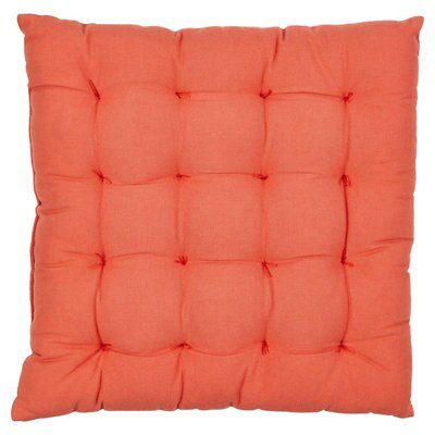 Blooma Rural Terracotta Plain Seat pad (L)36cm x (W)36cm