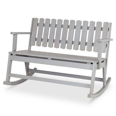 Blooma Rural Wooden Grey Rocking Chair
