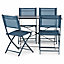 Blooma Saba Blue Plastic Foldable Bistro Chair