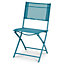 Blooma Saba Metal Biscay blue Foldable Chair