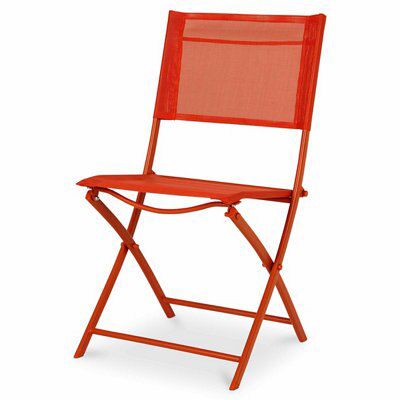 Blooma Saba Plastic Vermillion Foldable Bistro Chair