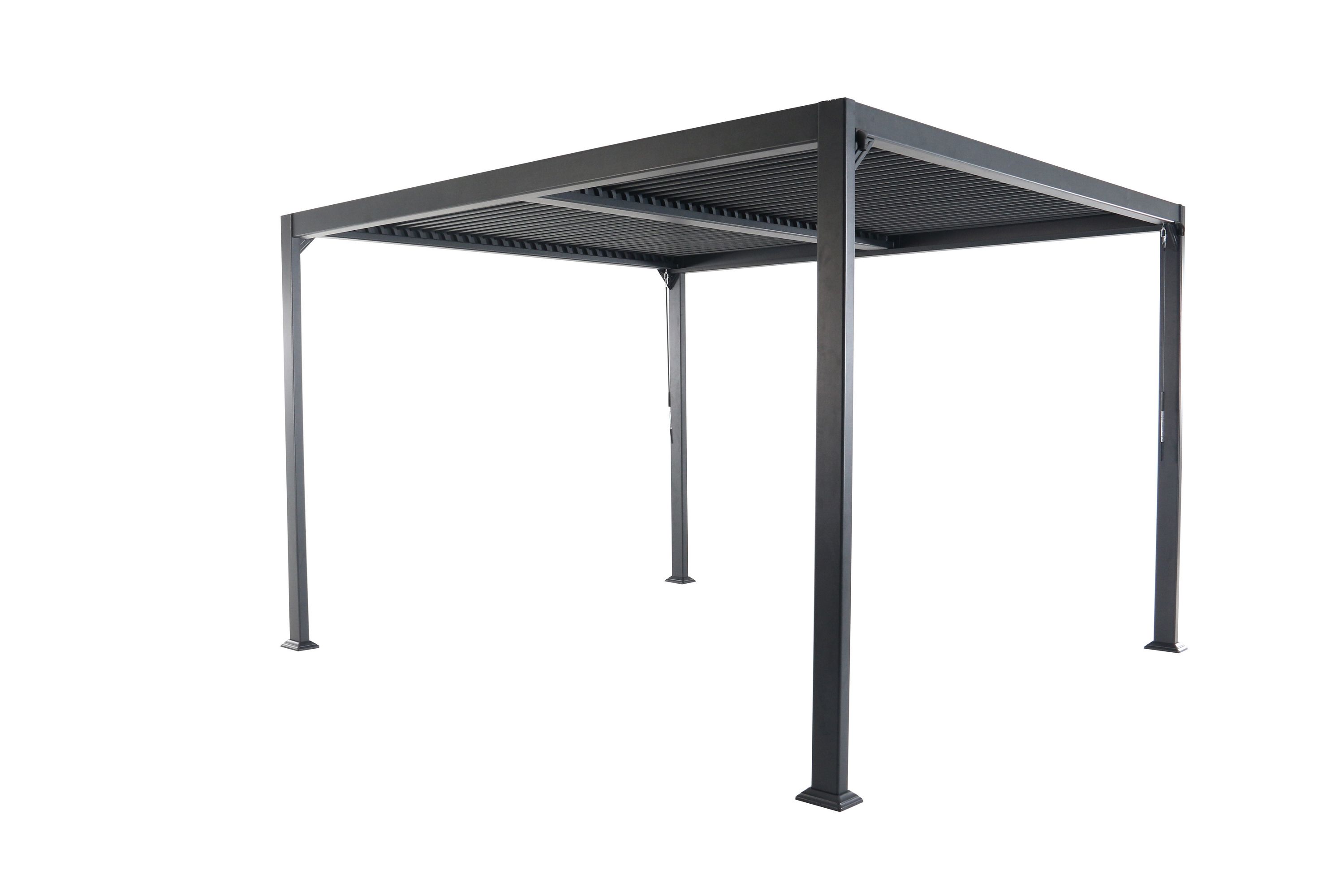 Blooma Sanba Anthracite Rectangular Gazebo, (W)3.6m (D)3m DIY at B&Q