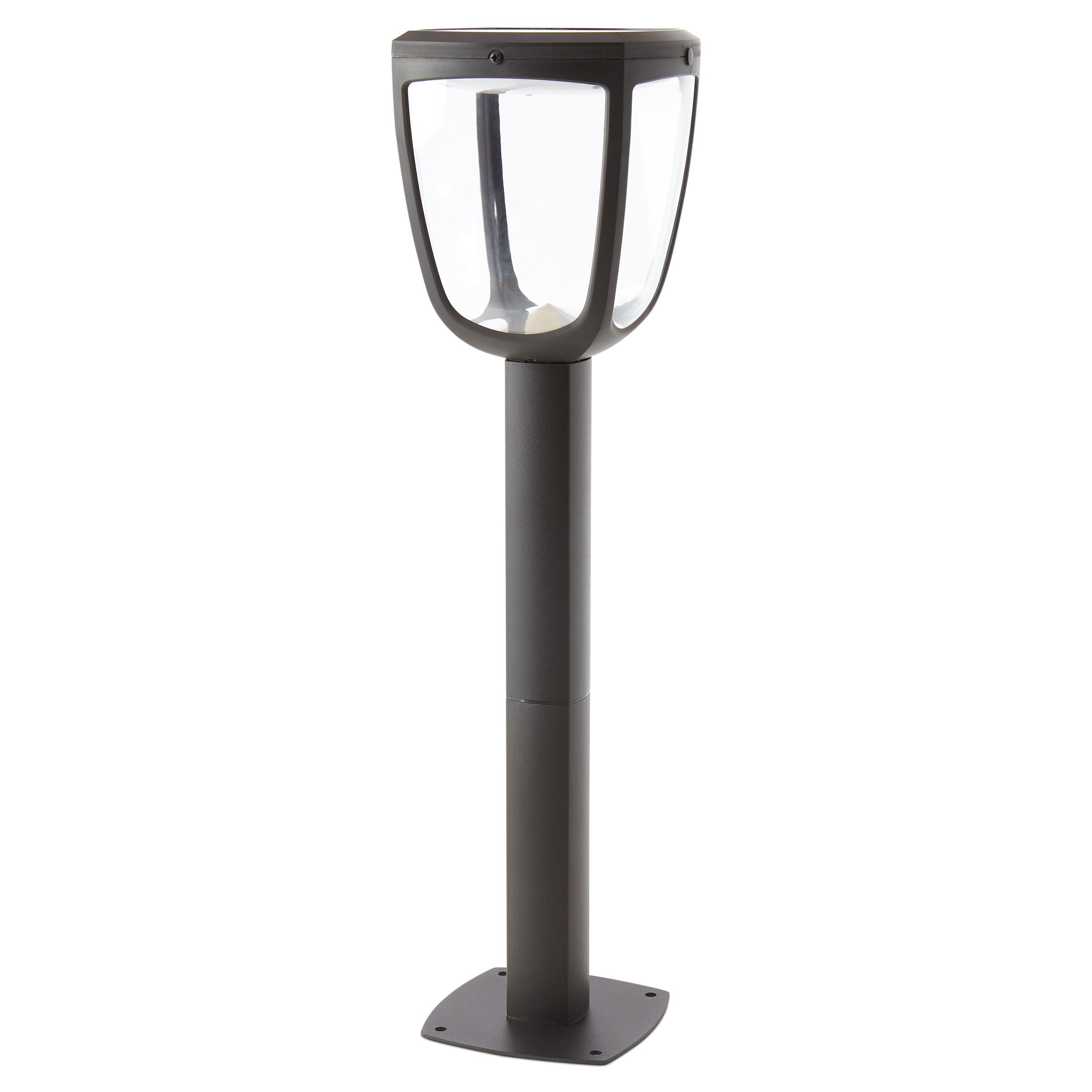 Blooma Seldovia Black Solarpowered Integrated LED Outdoor Post light