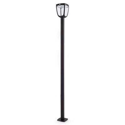 Blooma Seldovia Black Solar-powered LED 4 faces lamp post