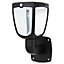 Blooma Seldovia Lantern Non-adjustable Black Solar-powered Integrated LED PIR Motion sensor Outdoor Wall light
