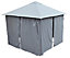 Blooma Shamal Grey Square Gazebo tent (H) 2.7m (W) 3m (D) 3m