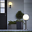 Blooma Sherbrooke Adjustable Silver effect Halogen PIR Motion sensor Outdoor Ball Wall light