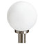 Blooma Sherbrooke Ball Acier Silver effect Mains-powered 1 lamp Halogen Outdoor Post light (H)500mm