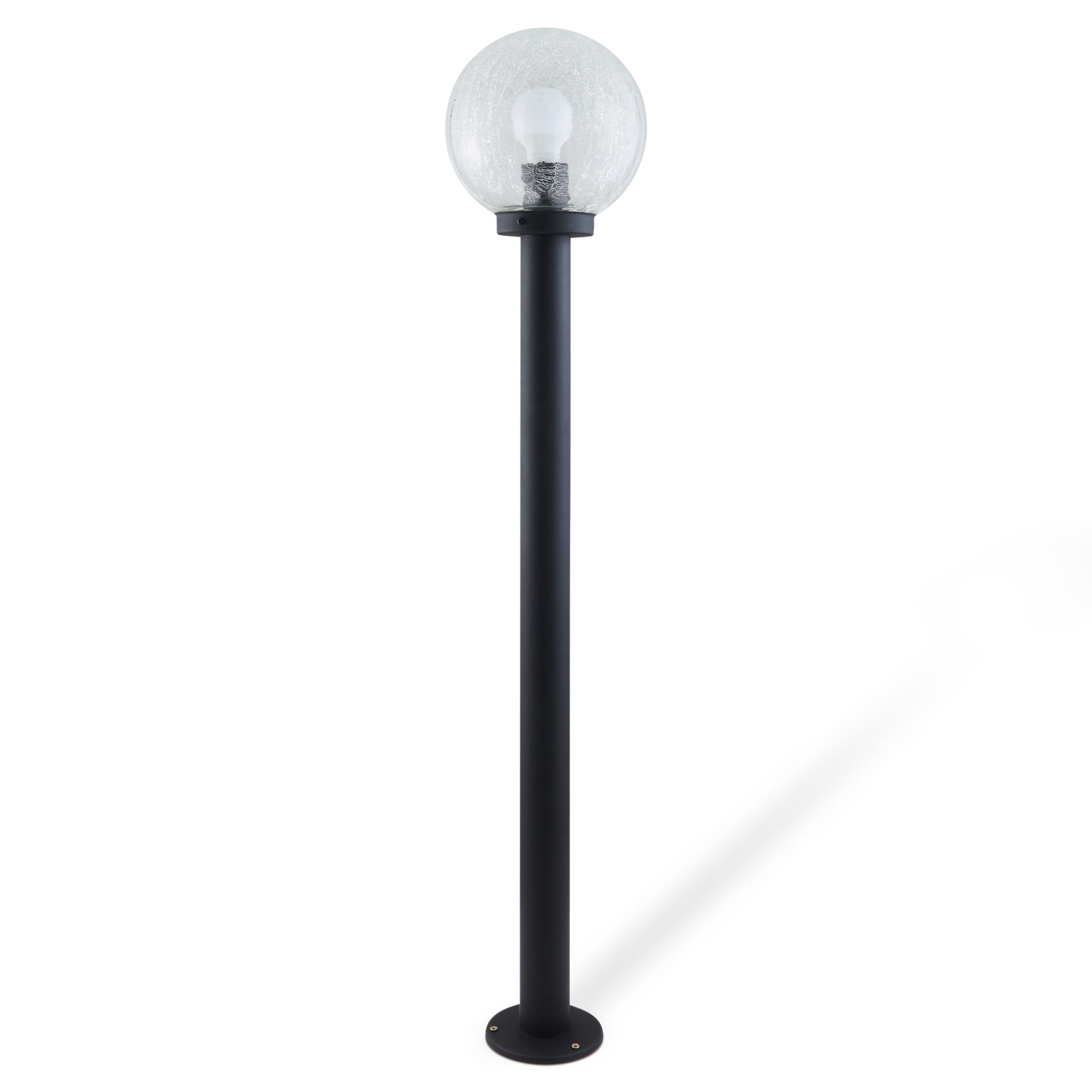 Blooma Sherbrooke Ball Black Mains-powered 1 lamp Halogen Outdoor Post lantern (H)1000mm