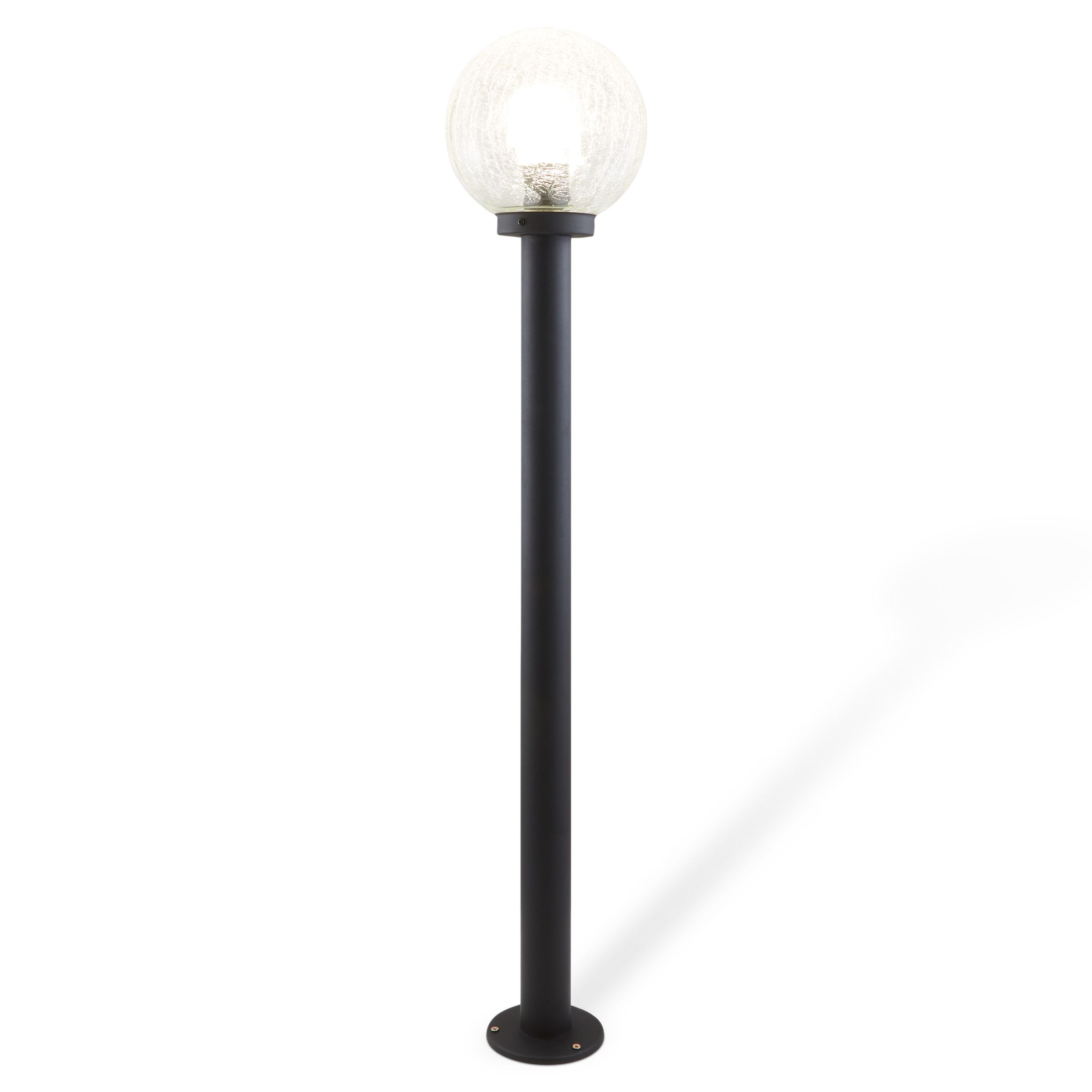 Blooma Sherbrooke Ball Black Mains-powered 1 lamp Halogen Outdoor Post lantern (H)1000mm