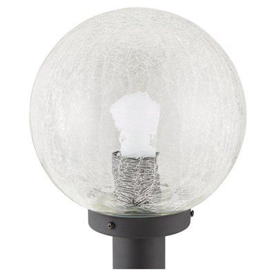 Blooma Sherbrooke Ball Black Mains-powered 1 lamp Halogen Outdoor Post light (H)500mm