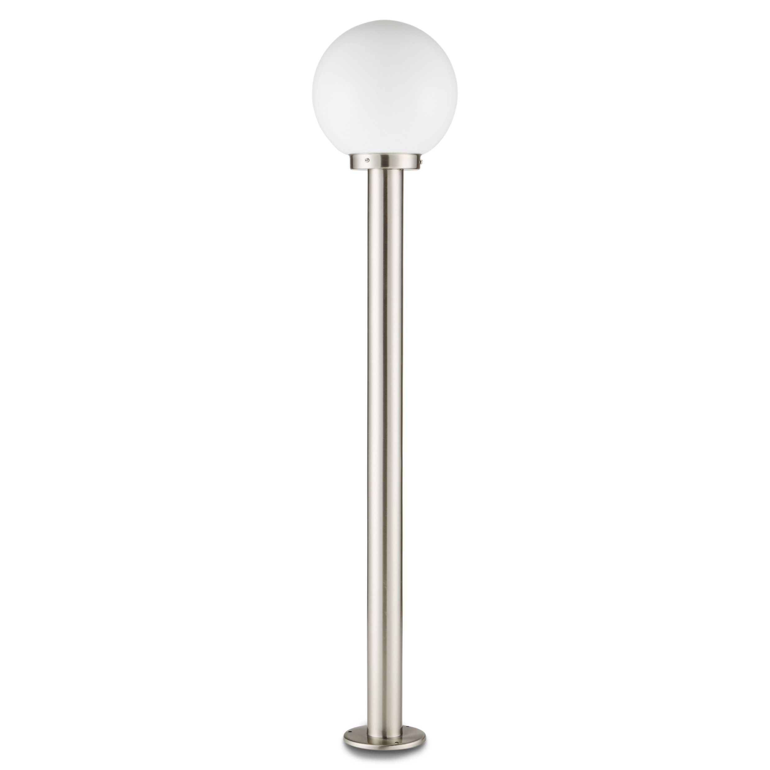 Blooma Sherbrooke Ball Chrome Silver effect Mains-powered 1 lamp Halogen Outdoor Post light (H)1000mm