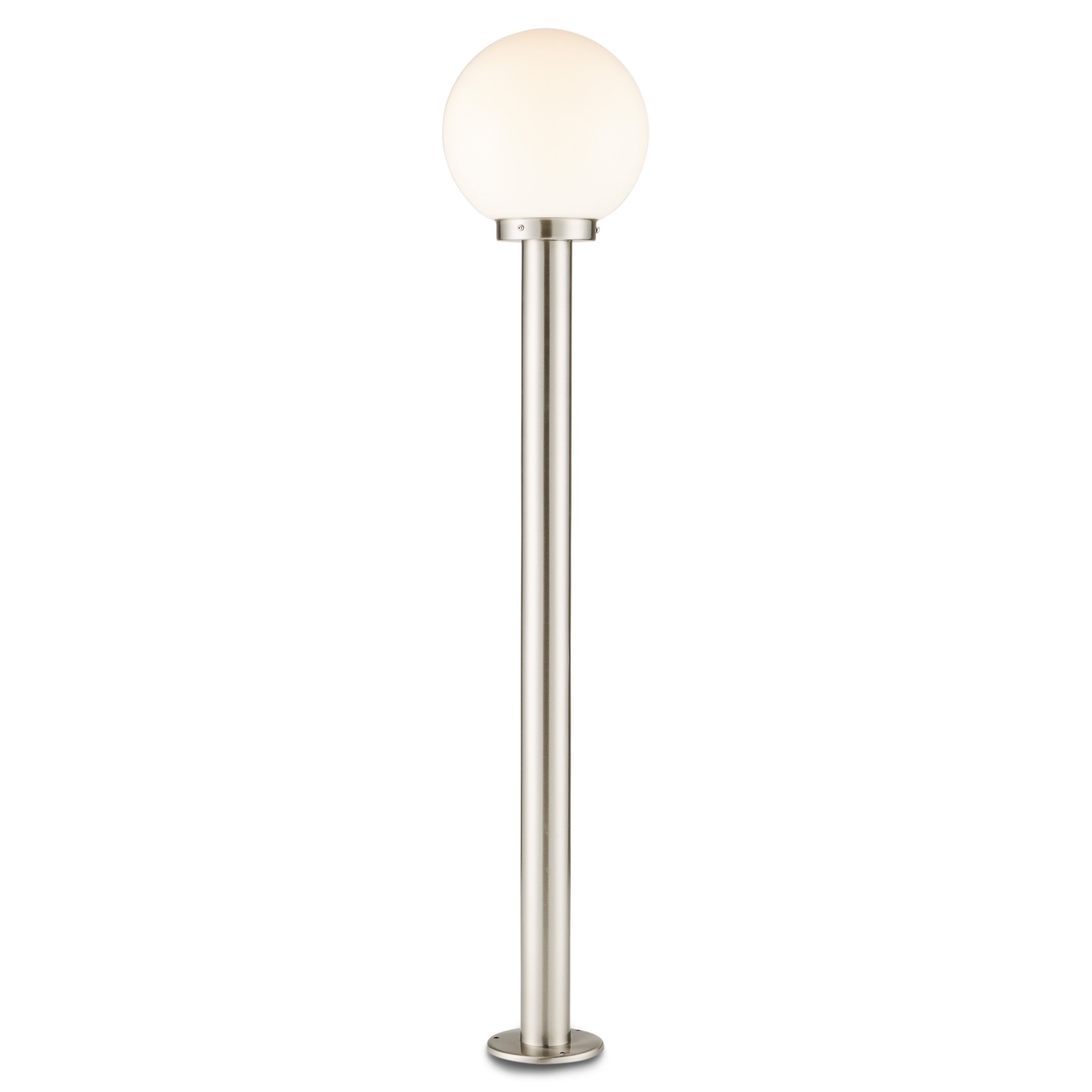 Blooma Sherbrooke Ball Chrome Silver effect Mains-powered 1 lamp Halogen Outdoor Post light (H)1000mm