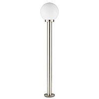 Blooma Sherbrooke Silver effect Mains-powered 1 lamp Halogen Post light (H)1000mm