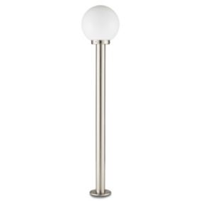 Blooma Sherbrooke Silver effect Mains-powered 1 lamp Halogen Post light (H)1000mm