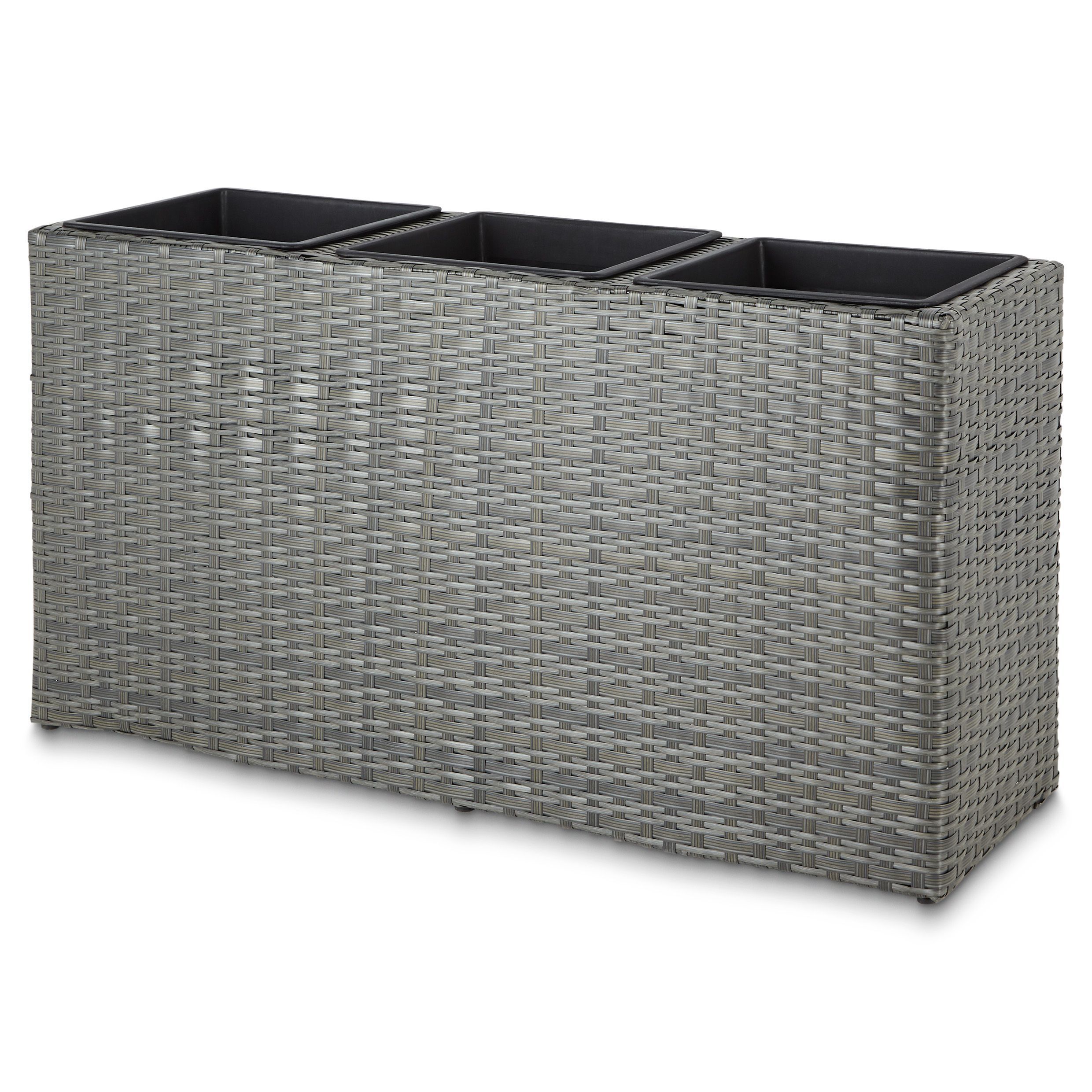 Blooma Sulana Grey Rectangular Planter (H)60cm (W)38cm