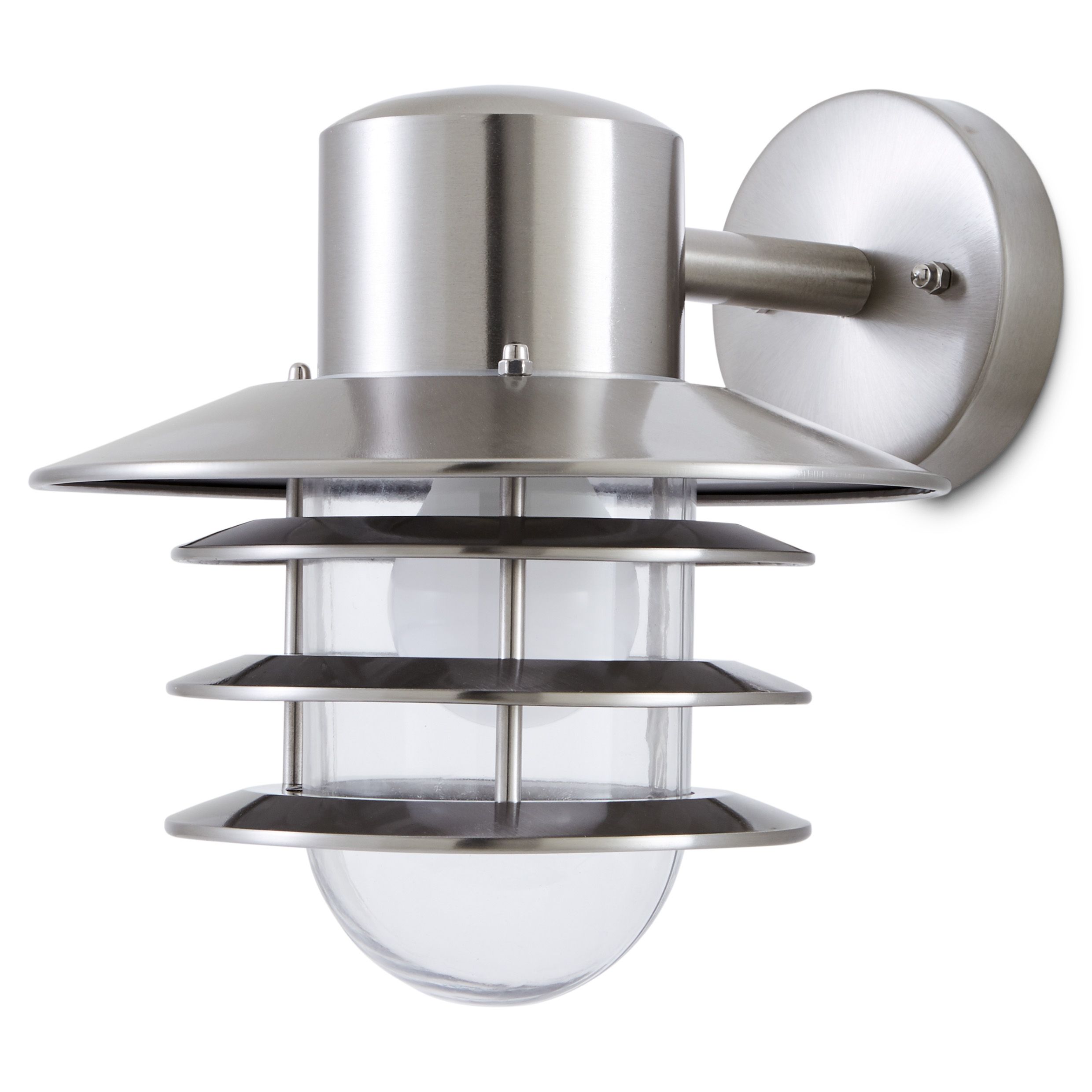 Blooma Tanakee Silver Effect Mains Powered Halogen Outdoor Wall Light Diy At B Q