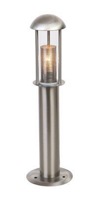 Blooma Tellumo Stainless steel effect Mains-powered 1 lamp Outdoor Post light (H)400mm