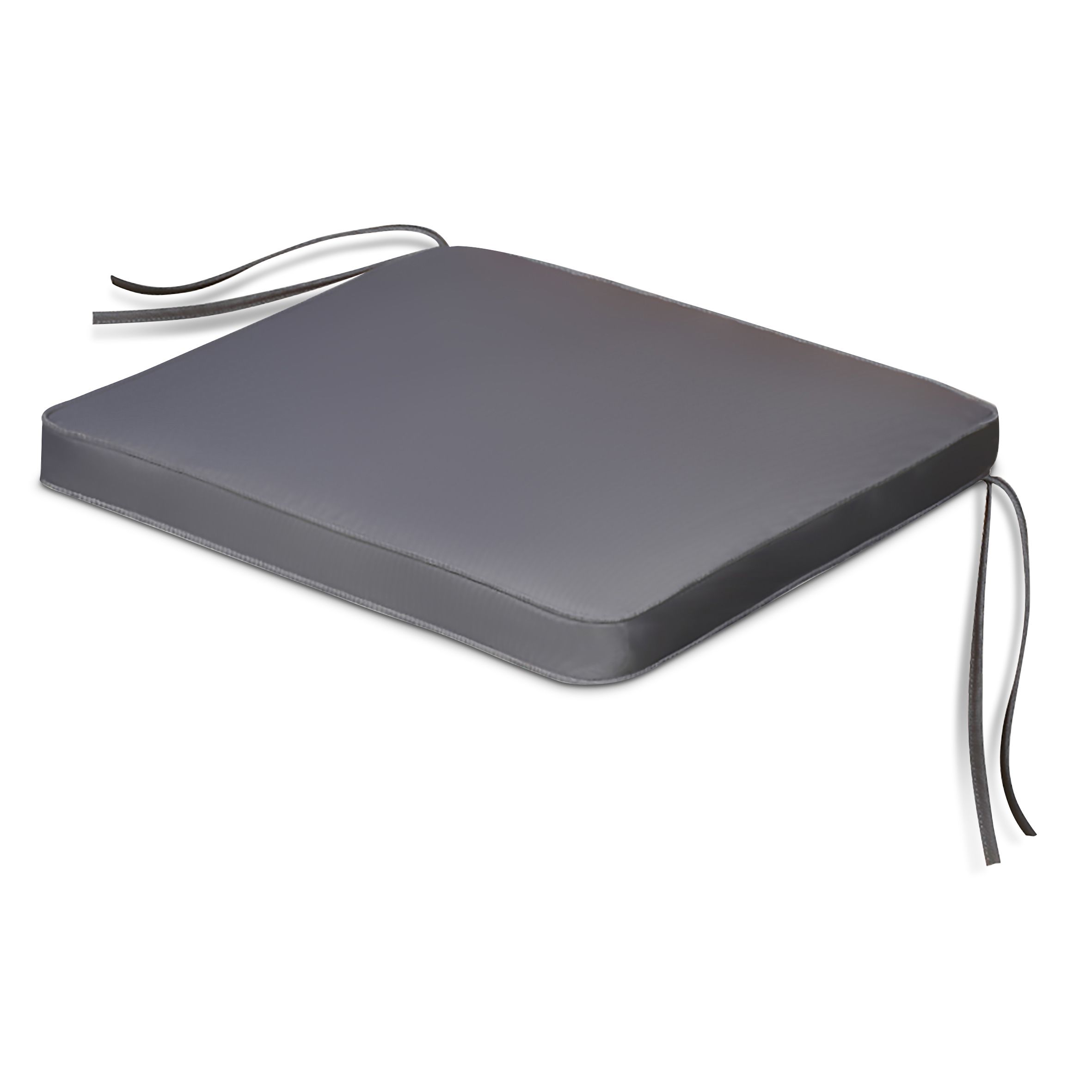 Blooma Tiga Steel grey Plain Square Seat pad (L)40cm x (W)40cm