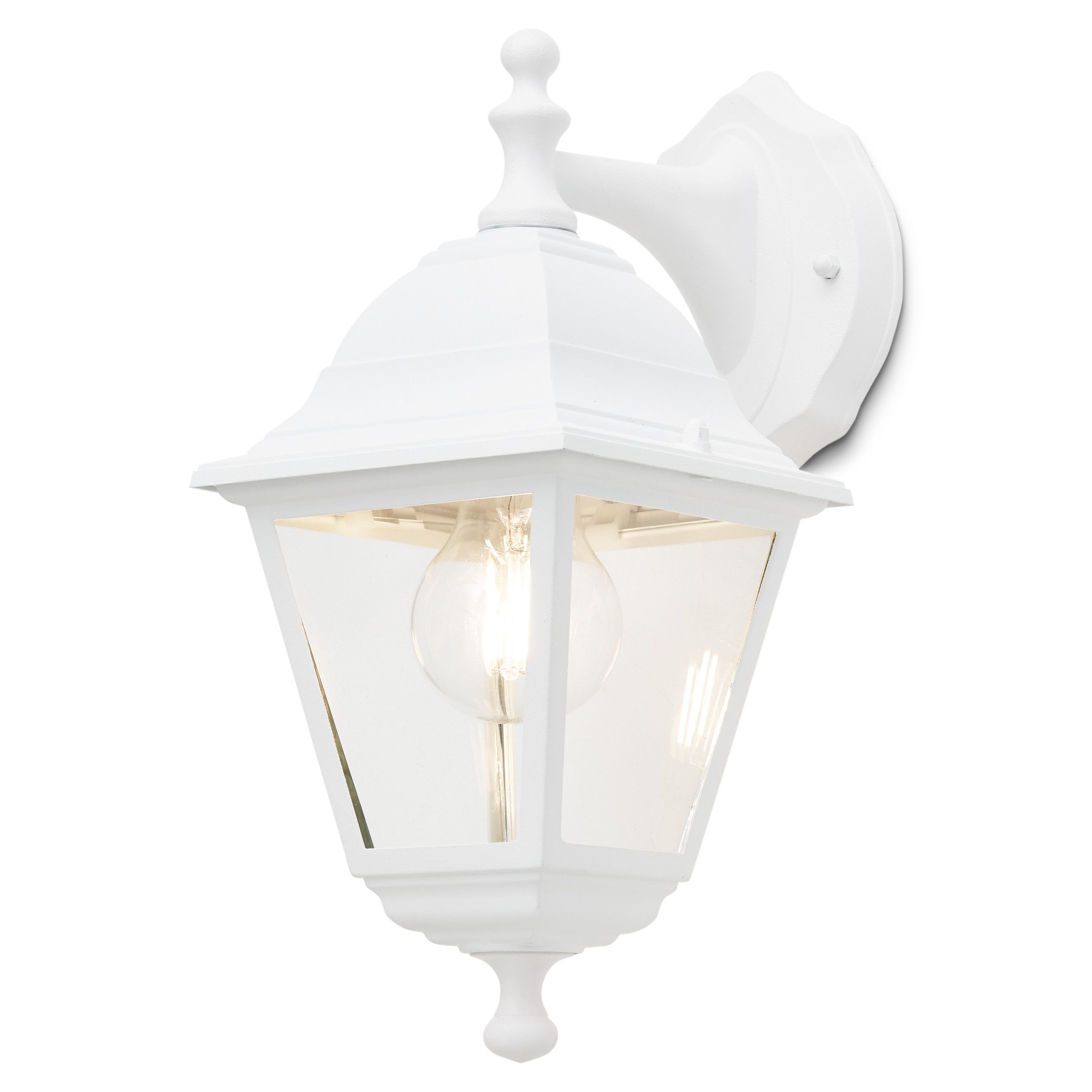 Blooma Varennes Matt White Mainspowered Halogen Outdoor Lantern Wall