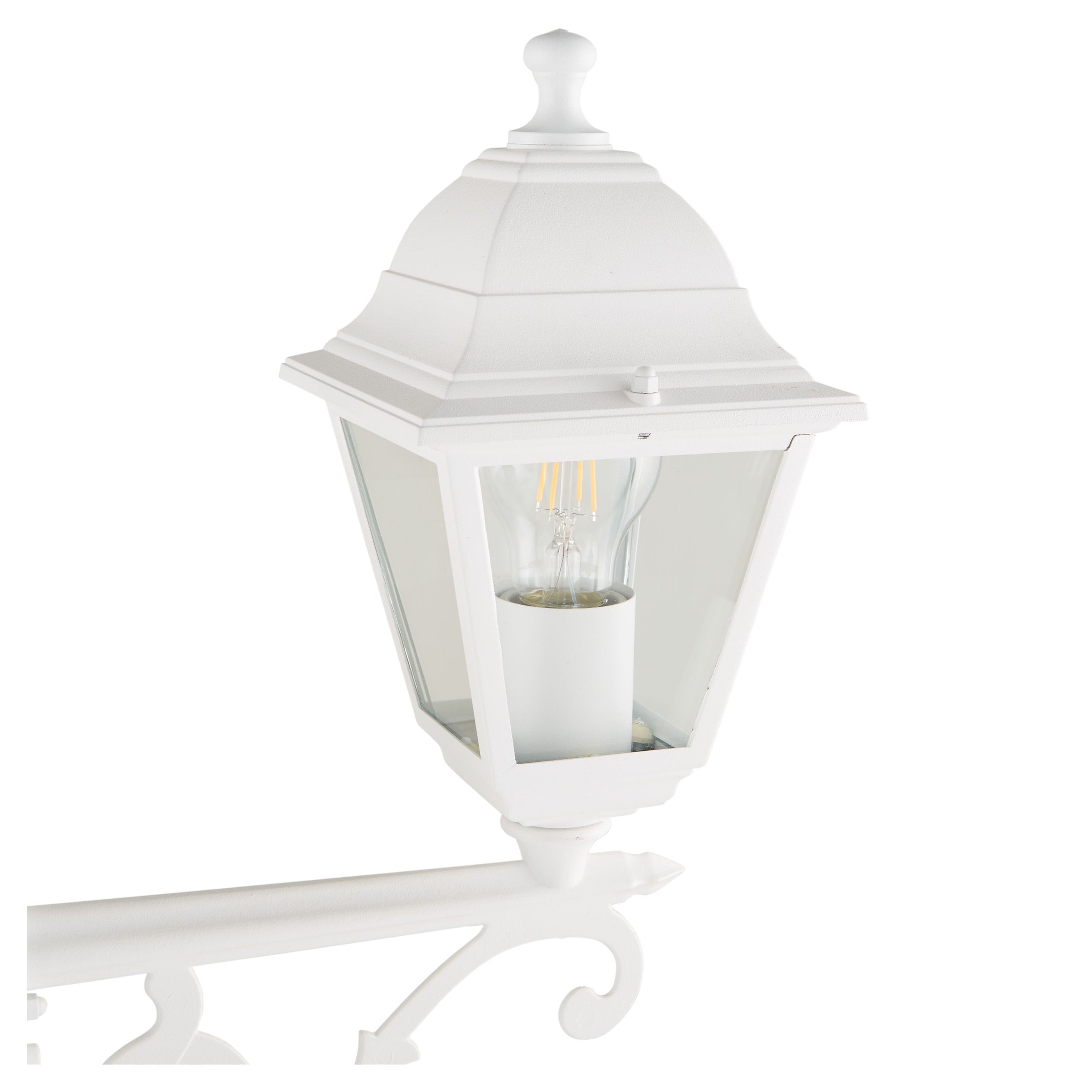 Blooma Varennes White Mains-powered 3 lamp Halogen 4 faces Post lantern (H)2080mm